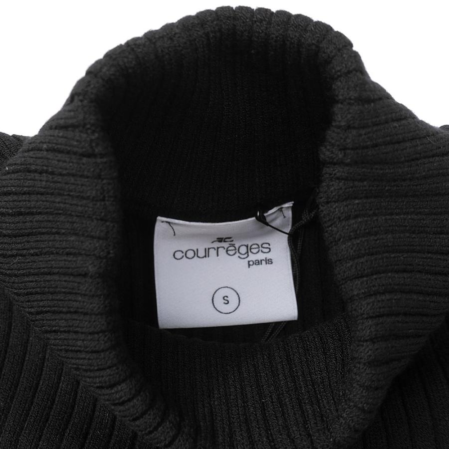 courreges（クレージュ） リブニットモックネックセーター REEDITION