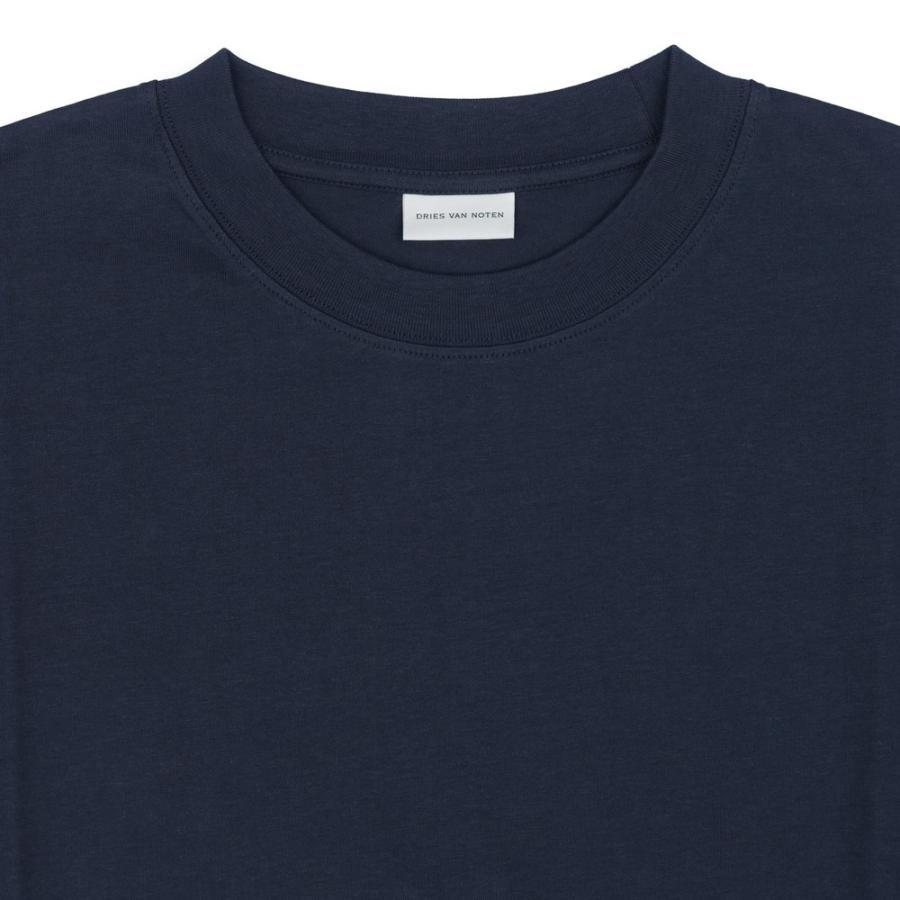 美品　DRIES VAN NOTEN デザインカットソー サイズM ネイビー DRIES VAN NOTEN（ドリス ヴァン ノッテン） メンズ オーバーサイズT