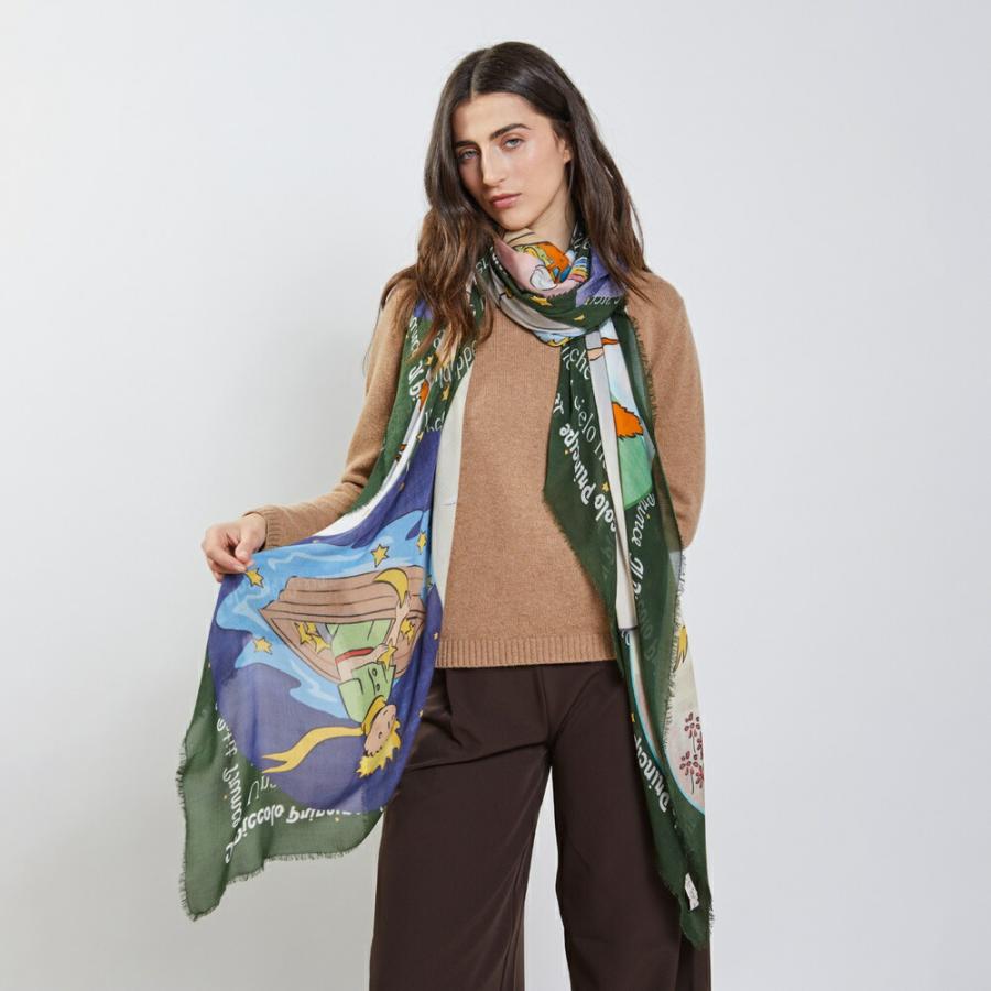 美品◇Faliero Sarti ◇Le Petit Prince ストール Faliero Sarti（ファリエロサルティ） Le Petit Prince 星の王子さま