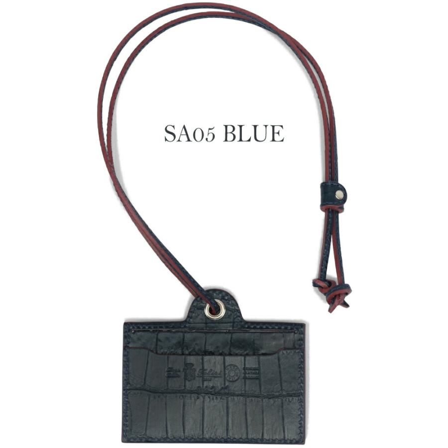 Felisi フェリージ クロコ型押しレザー IDホルダー パスケース