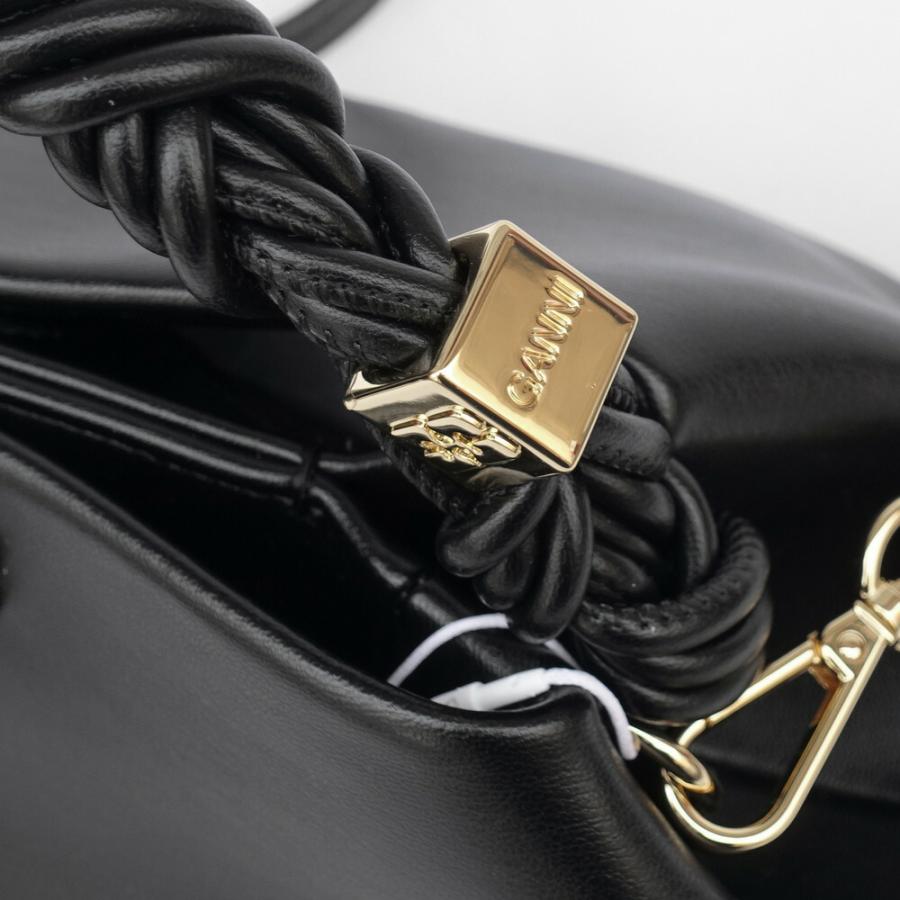 GANNI ガニー 2WAYレディースレザーバッグ ボウバッグスモール Ganni Bou Bag Small BLACK 099 A5241の画像