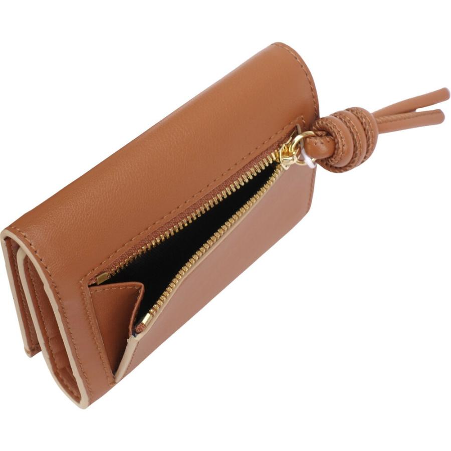 GANNI ガニー レディース財布 ウォレット Bou Trifold Caramel Cafe 