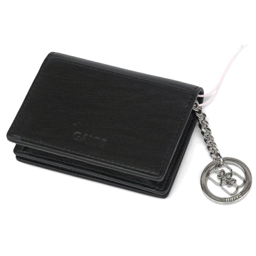 GANNI ガニー レディースカードホルダー ブラックアニマル Black