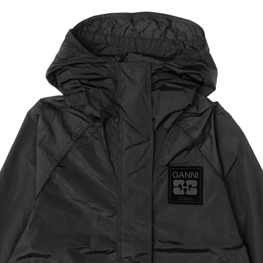 GANNI（ガニー） ブラックナイロンジャケット レディース Black Nylon