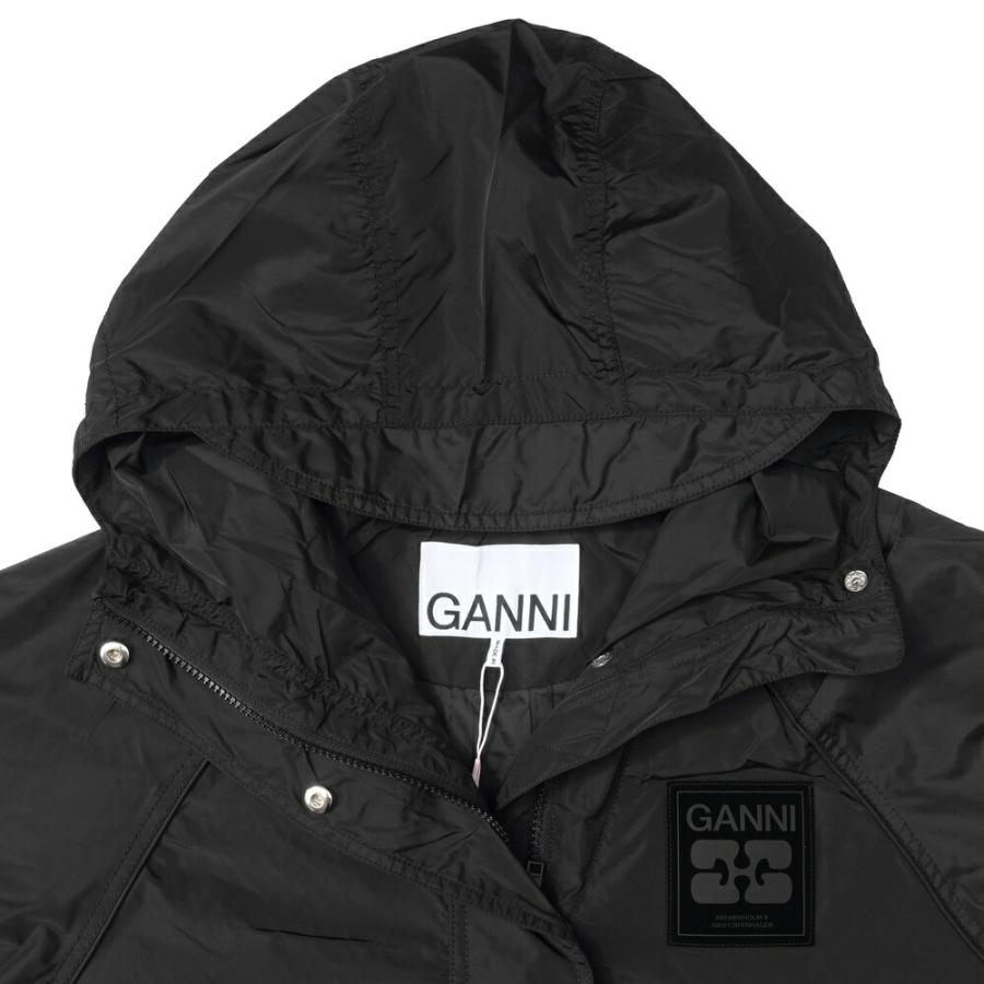 GANNI（ガニー） ブラックナイロンジャケット レディース Black Nylon