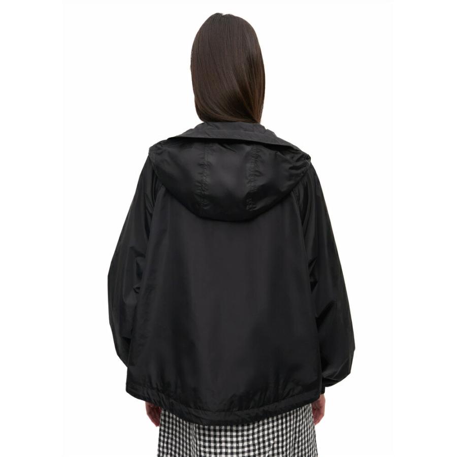 GANNI ガニー ブラックナイロンジャケット レディース Black Nylon Jacket W0736 BLACKの画像