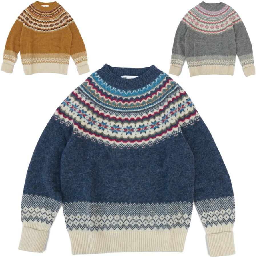 Harley of Scotland ハーレーオブスコットランド フェアアイル柄 クルーネックセーター レディース Fairisle Pattern with Contrast Cuffs and Ribs Crew Neck : harley-l-4859 : DAY TRIPPER - 通販 - Harley of Scotland ハーレーオブスコットランド フェアアイル柄 クルーネックセーター レディース Fairisle Pattern with Contrast Cuffs and Ribs Crew Neck : harley-l-4859 : DAY TRIPPER - 通販 -