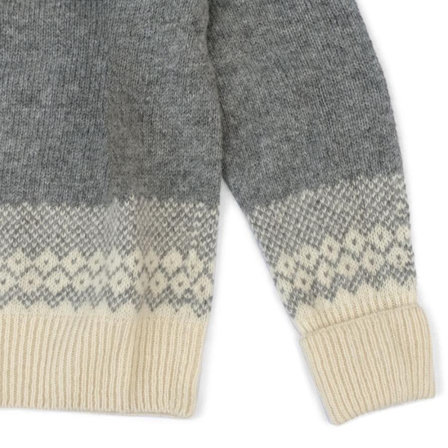 ⬛Harleyフェアアイル柄セーター 長袖 グレー・ 新品】Harley フェアアイル柄 セーター ⬛Harleyフェアアイル柄