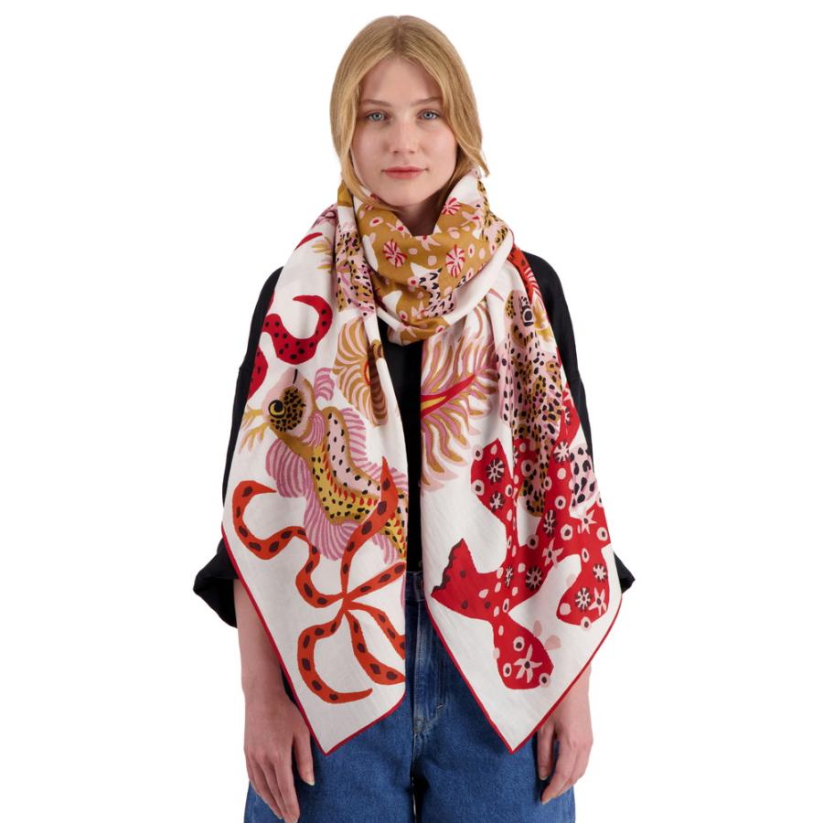 イヌイエディションズ ストール コットンシルク 美品 INOUI TOOSH EDITIONS イヌイエディションズ コットン＆シルク