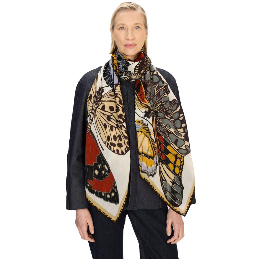 INOUI EDITIONS イヌイエディションズ　ウール　リネン　スカーフ　赤 INOUI EDITIONS 【イヌイ・エディションズ】 ”écharpe en laine - rêve