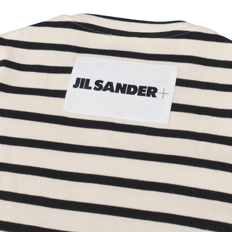 JIL SANDER ジルサンダー レディース ロゴ半袖ボーダーTシャツ クルー  