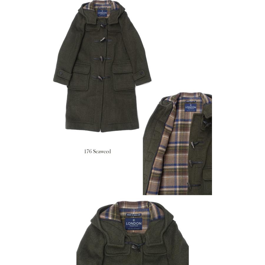 LONDON TRADITION ロンドントラディション M11 LT01 LT60 レディースダッフルコート LADIES DUFFLE COAT メルトン ロング丈 ウール チェック｜daytripper｜12