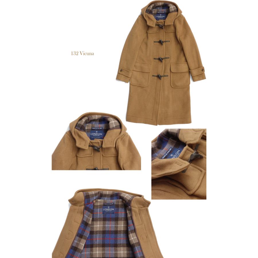 LONDON TRADITION ロンドントラディション M11 LT01 LT60 レディースダッフルコート LADIES DUFFLE COAT メルトン ロング丈 ウール チェック｜daytripper｜06