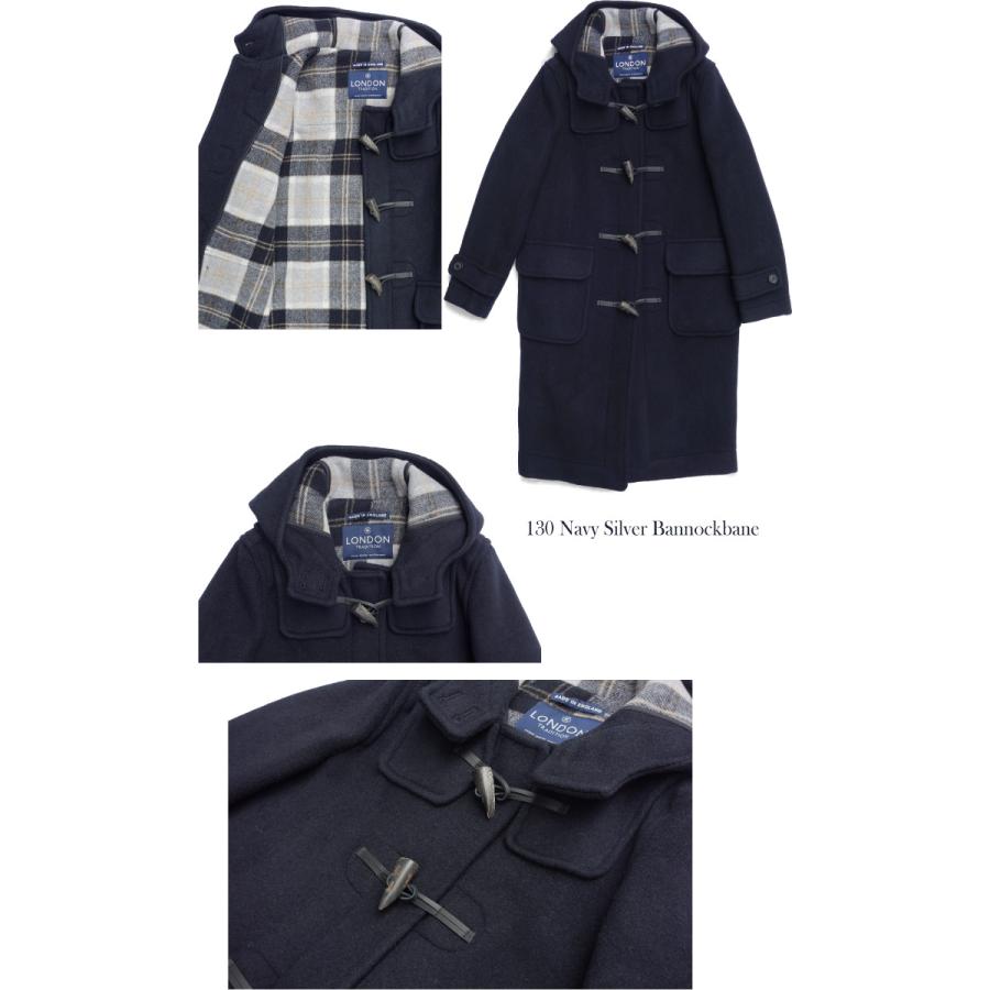 LONDON TRADITION ロンドントラディション M11 LT01 LT60 レディースダッフルコート LADIES DUFFLE COAT メルトン ロング丈 ウール チェック｜daytripper｜07