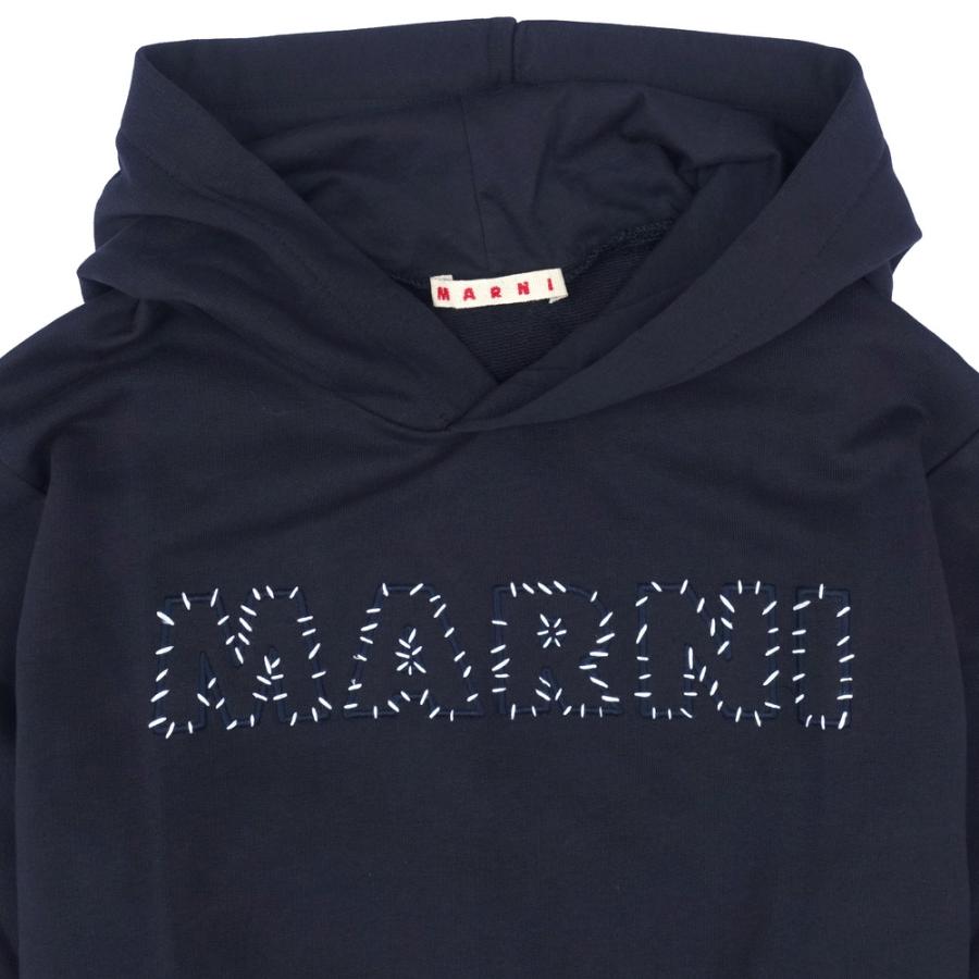 MARNI（マルニ） キッズ ロゴ入り長袖スウェット パーカー フーディー