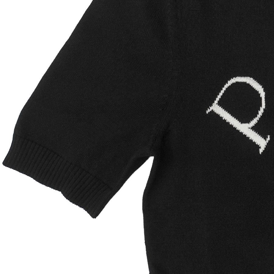 PATOU【関税送料込】ジャカードウールブレンドクロップトップ Patou | メリノウールブレンド パトゥロゴ ジャカード