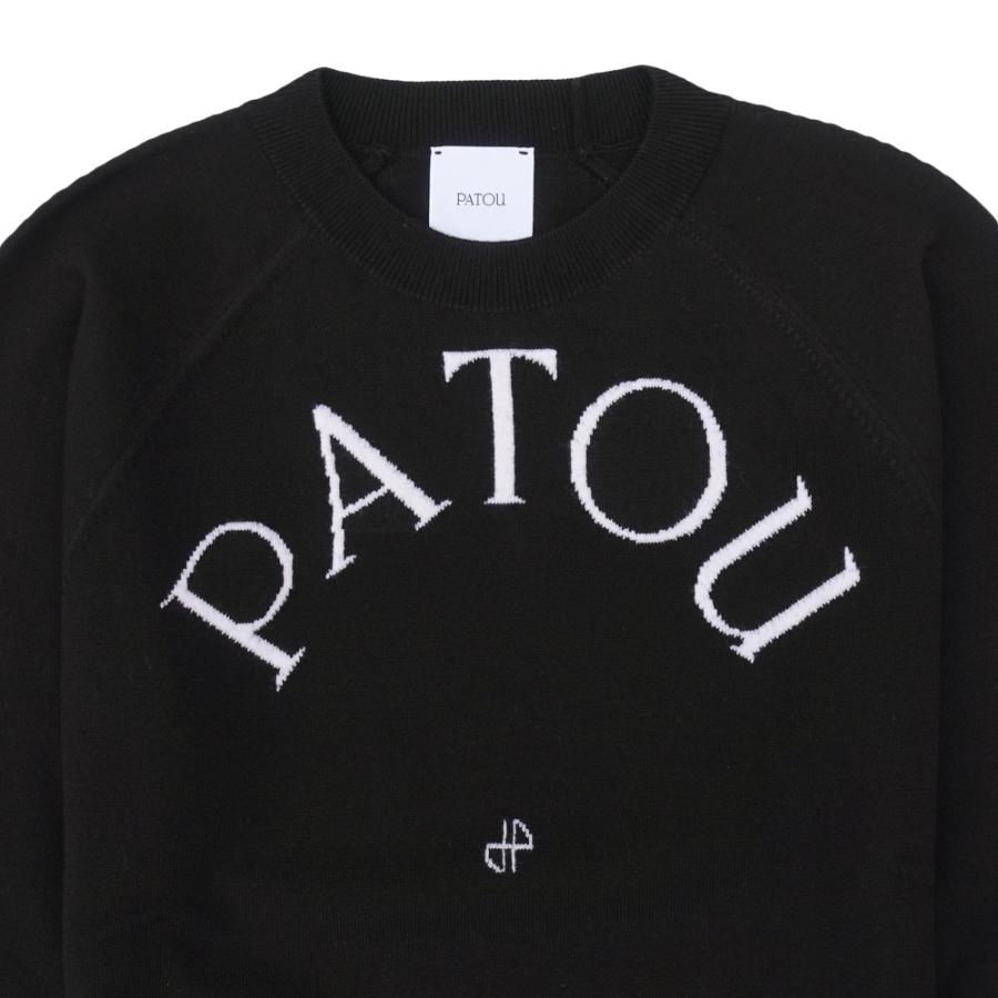 PATOU（パトゥ） クルーネックニットセーター 長袖 ブラック KN1108080