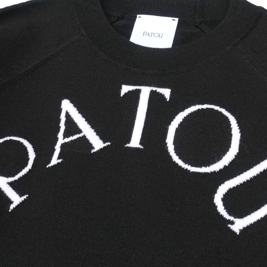 PATOU（パトゥ） クルーネックニットセーター 長袖 ブラック KN1108080