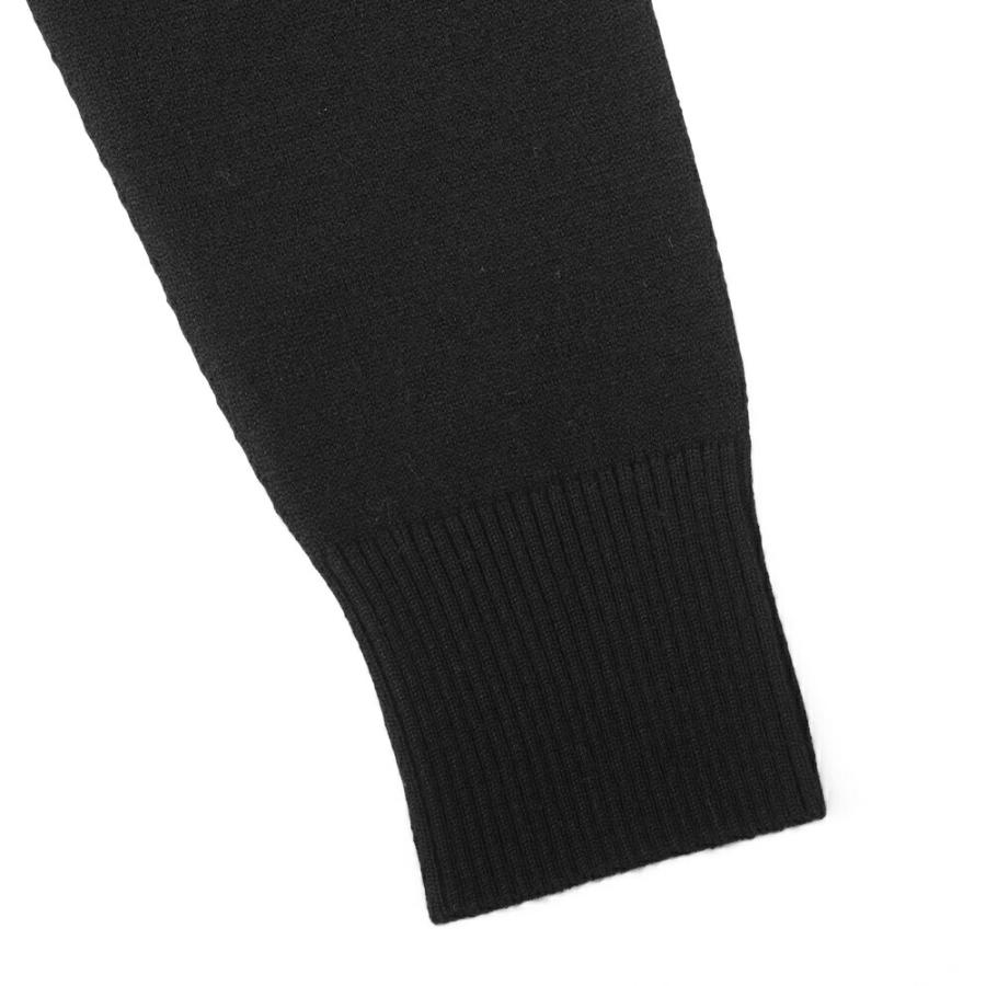 PATOU（パトゥ） クルーネックニットセーター 長袖 ブラック KN1108080