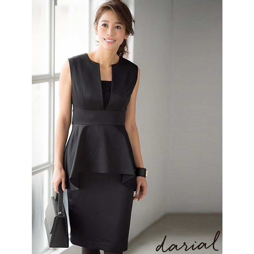 ドレス Darial 大桑マイミ サテンリボンぺプラムワンピドレス 結婚式 二次会 パーティ レディース パーティードレス フォーマル お呼ばれ 4d Dazzy Store 通販 Yahoo ショッピング