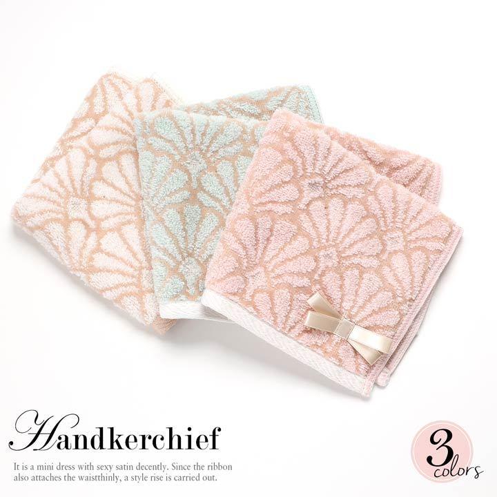 ハンドタオル かわいい シェル パターン ふんわり タオル ハンカチ Om Dazzy Store 通販 Yahoo ショッピング