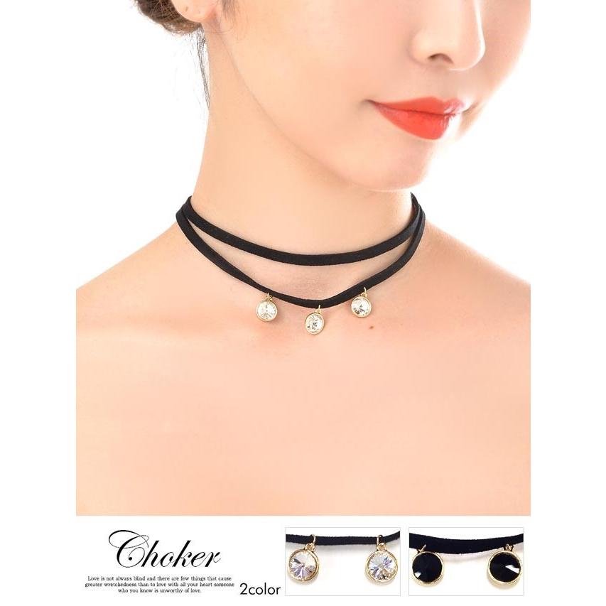 チョーカー アクセサリー ビジュー付チョーカーネックレス ドレス カジュアル Ladies Dress ジュエリー チョーカー 首飾り 首輪 アク Sc Dazzy Store 通販 Yahoo ショッピング