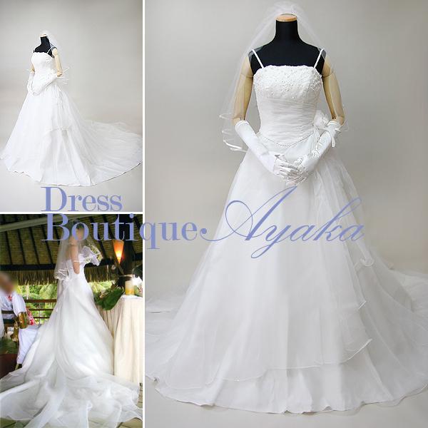 ウェディングドレス 試着可 クリーニング済 Aライン プリンセスドレス 5号 ワンオーナー 結婚式 ブライダルフォト レンタル | 