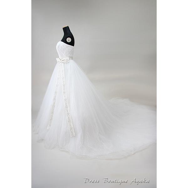 ワタベウエディング alohina moe lino  ウェディングドレス クリーニング済 Aライン プリンセスドレス 11号 ワンオーナー 前撮り 編み上げ仕様 |  | 05