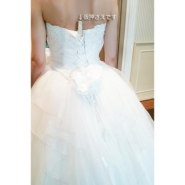 ウェディングドレス 試着可 クリーニング済 プリンセスライン ワンオーナー 結婚式 編み上げ仕様 ブライダルフォト レンタル |  | 12