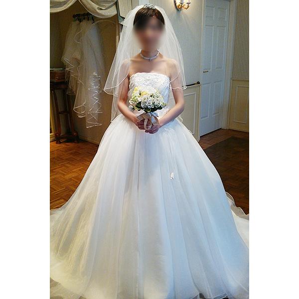 ウェディングドレス 試着可 クリーニング済 プリンセスライン ワンオーナー 結婚式 編み上げ仕様 ブライダルフォト レンタル |  | 09