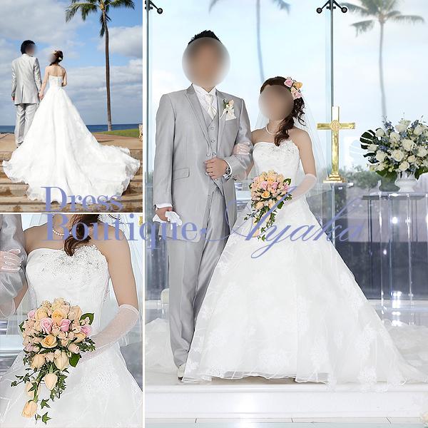 ワタベウェディング ARIETTA-3 4号  ウエディングドレス クリーニング済 Aライン ワンオーナー 結婚式 写真婚 | 