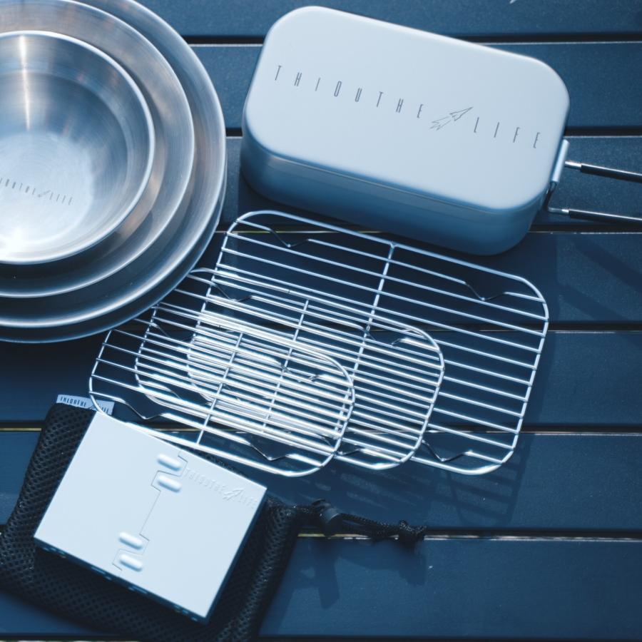 シアザライフ ポケットストーブ 五徳 固形燃料 コンロ スタンド 折りたたみ 軽量 ケース付 |  | 04