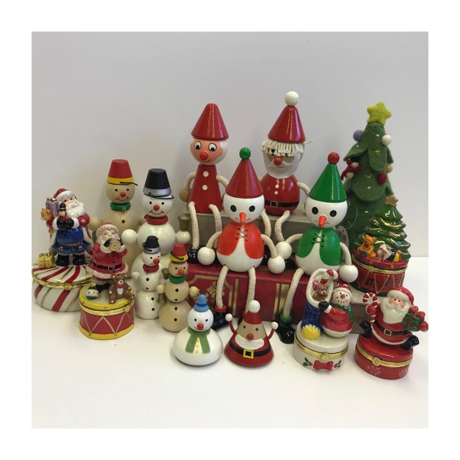 売り切れました！Xmas 陶器の置物（ラッパサンタ）ネコポス不可