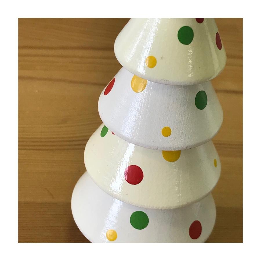 現品限り！積み木 ツリー（ホワイト） クリスマス【ネコポス便不可