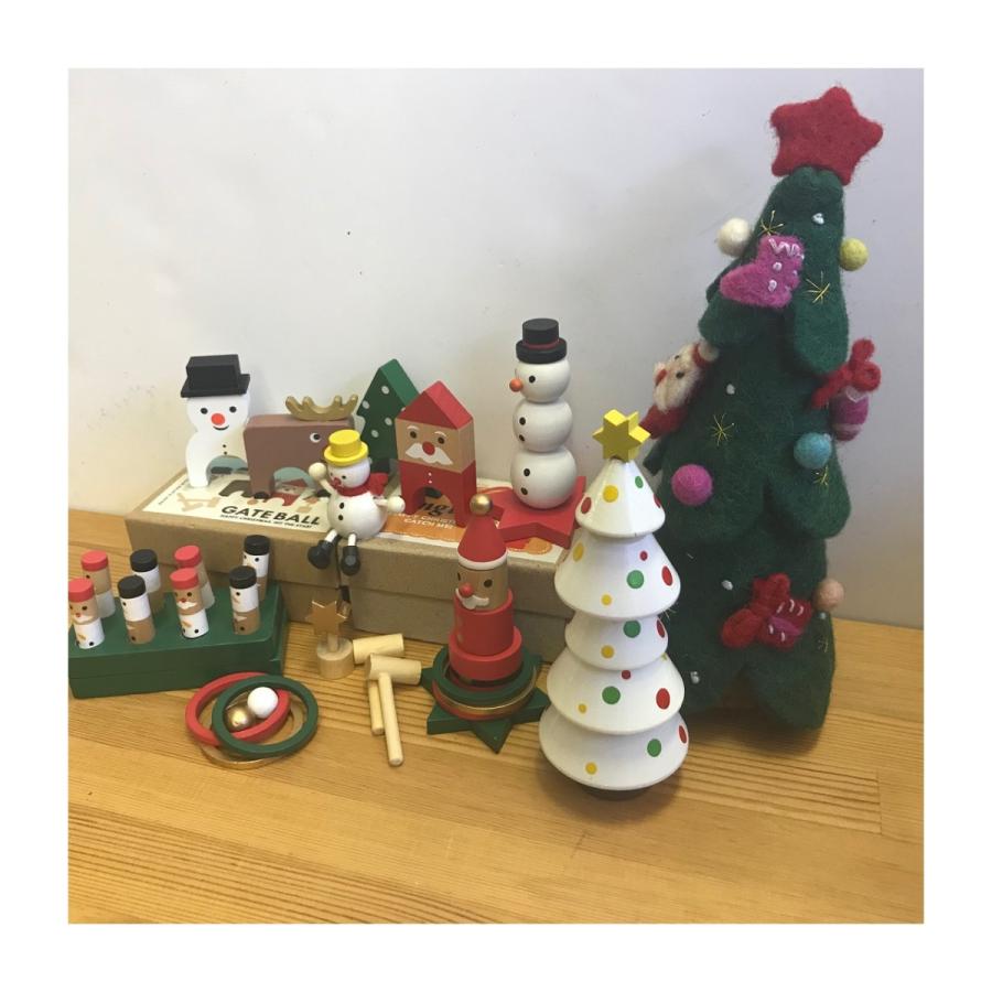 現品限り！積み木 ツリー（ホワイト） クリスマス【ネコポス便不可