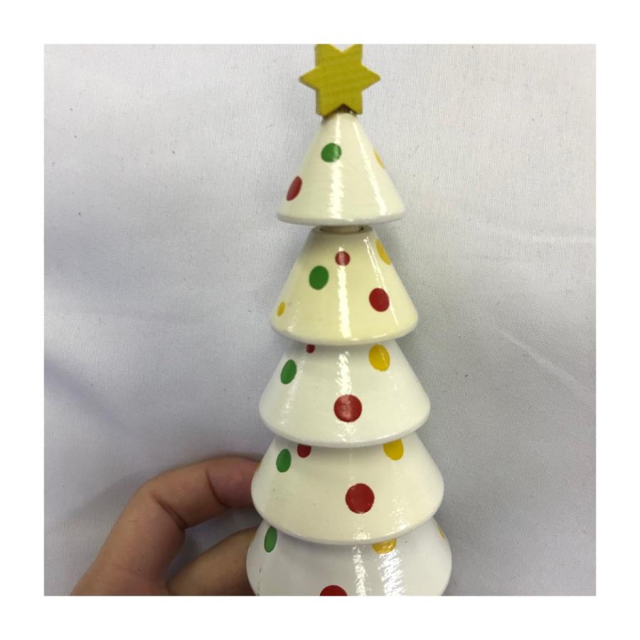 現品限り！積み木 ツリー（ホワイト） クリスマス【ネコポス便不可