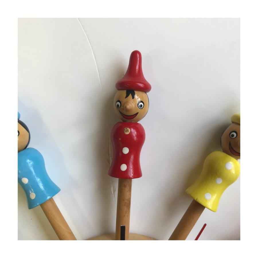 売り切れました！WOODEN WALL CLOCK CROWN　ピノキオ |  | 03