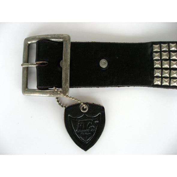 HTC (Hollywood Trading Company) #14 PYRAMID BELT BLACK×SILVER 5連ピラミッドスタッズベルト ブラック×シルバー | ハリウッドトレーディングカンパニー | 02