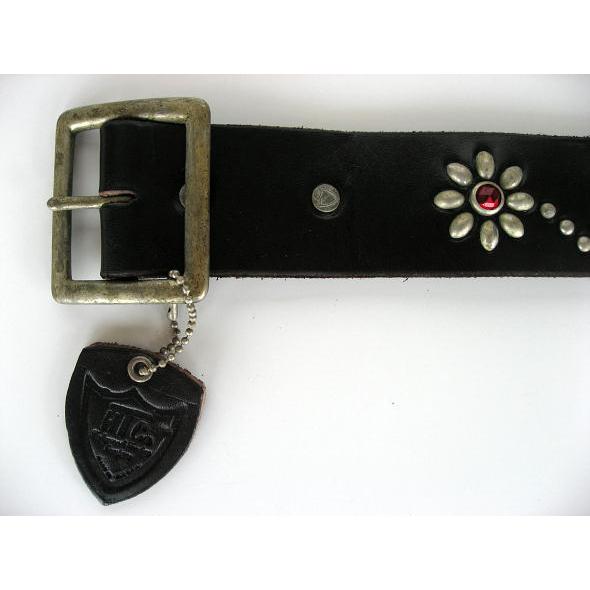 HTC (Hollywood Trading Company) #24 S BELT RUBY FLOWER BELT BLACK ルビーフラワーベルト ブラック | ハリウッドトレーディングカンパニー | 02