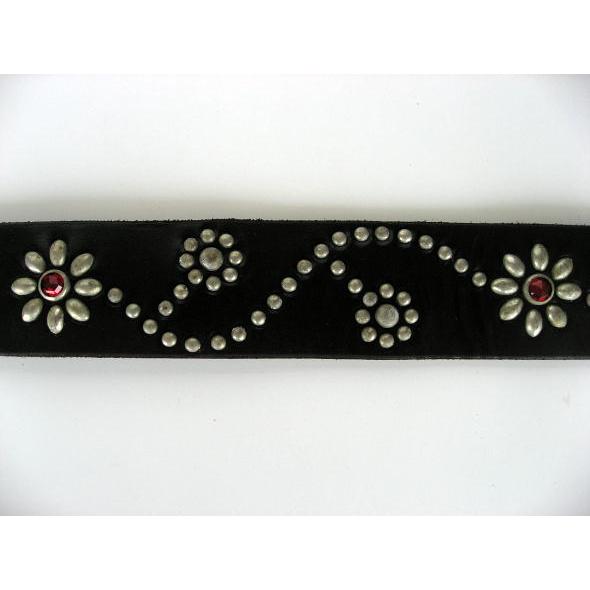 HTC (Hollywood Trading Company) #24 S BELT RUBY FLOWER BELT BLACK ルビーフラワーベルト ブラック | ハリウッドトレーディングカンパニー | 03