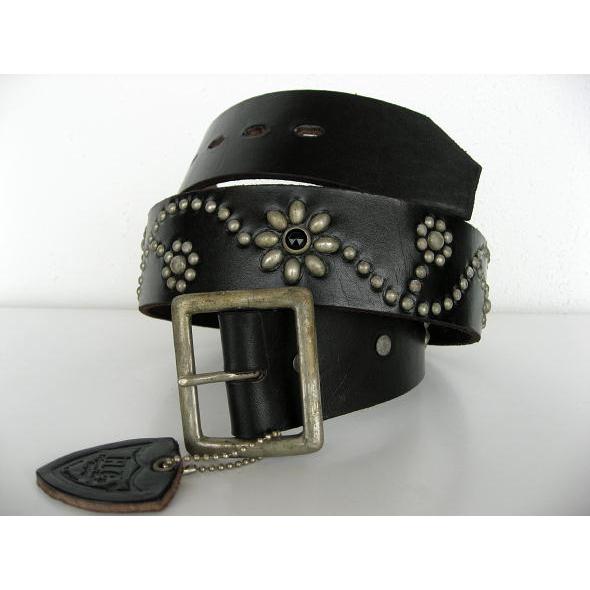 HTC (Hollywood Trading Company) #24 S BELT BLACK FLOWER BELT ブラックフラワーベルト | ハリウッドトレーディングカンパニー | 01