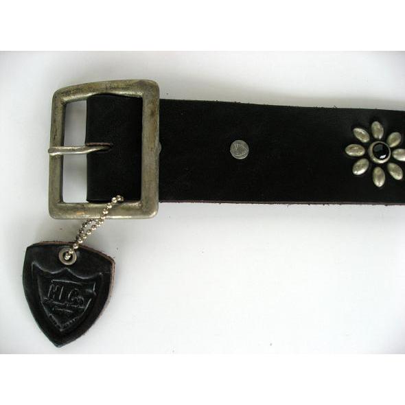 HTC (Hollywood Trading Company) #24 S BELT BLACK FLOWER BELT ブラックフラワーベルト｜dbms｜03