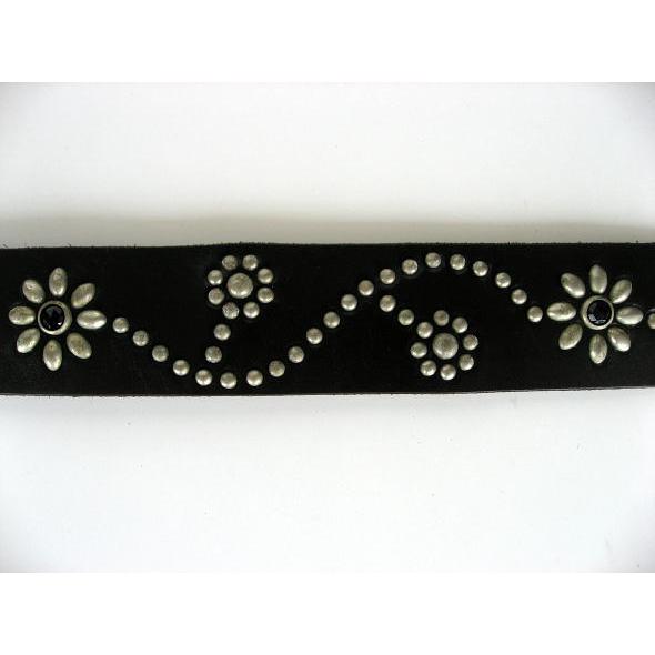 HTC (Hollywood Trading Company) #24 S BELT BLACK FLOWER BELT ブラックフラワーベルト | ハリウッドトレーディングカンパニー | 03