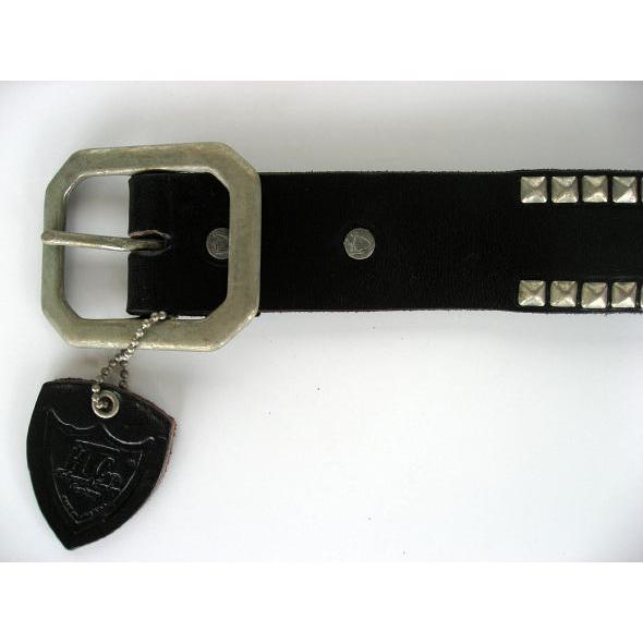 HTC (Hollywood Trading Company) EDGE PO PYRAMID BELT BLACK×SILVER ピラミッドスタッズベルト ブラック×シルバー | ハリウッドトレーディングカンパニー | 02