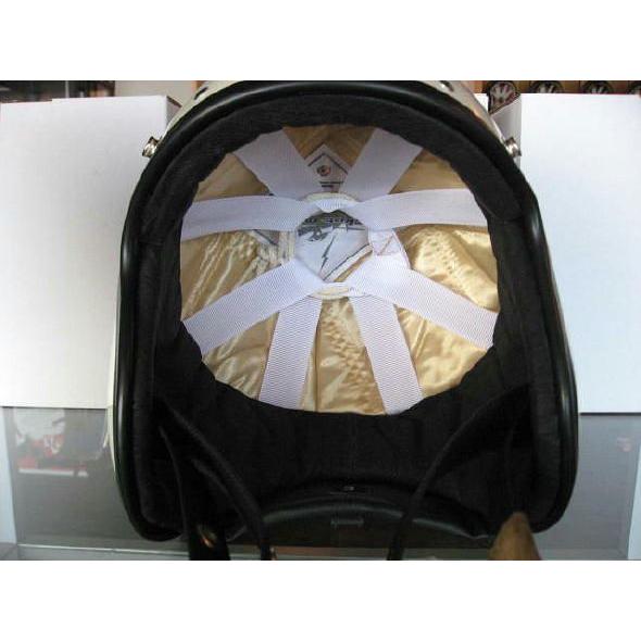 【受注オーダー】【DBMSオリジナル】【Everoak Racemaster Type】ROCKET MASTER （ロケットマスター) WHITE ホワイト(内装：ゴールドサテン) UK復刻ヘルメット |  | 04