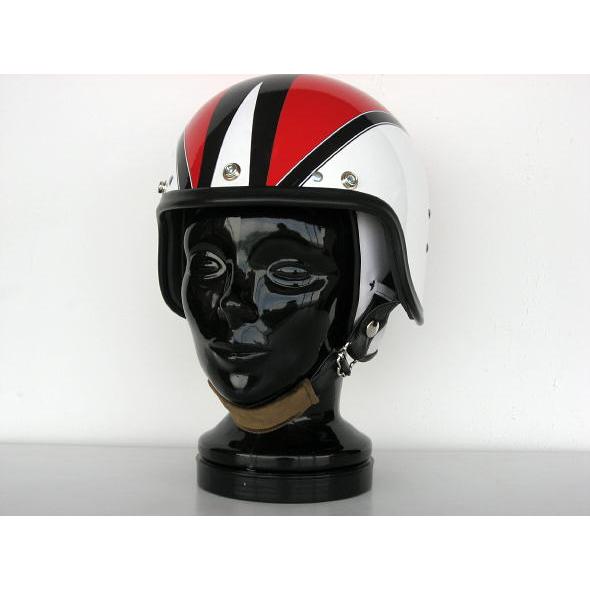 【受注オーダー】【DBMSオリジナル】【KANGOL METEOR TYPE】SPACE ROCKET （スペースロケット) WHITE×RED ホワイト×レッド UK復刻ヘルメット |  | 01
