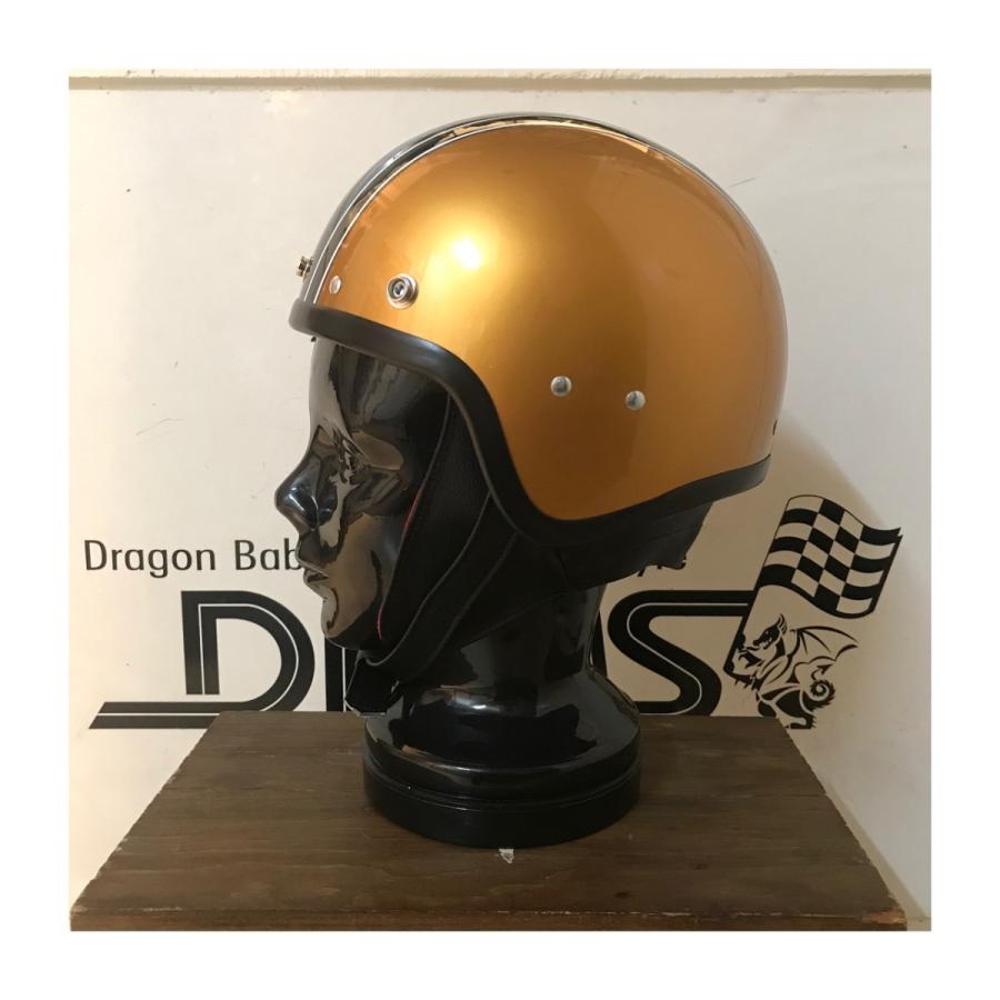 【DBMSオリジナル】STADIUM PROJECT 3 Type / ROCKET 3  GOLD×BLACK (バイザー用スナップボタン：あり) UK復刻ヘルメット｜dbms｜03