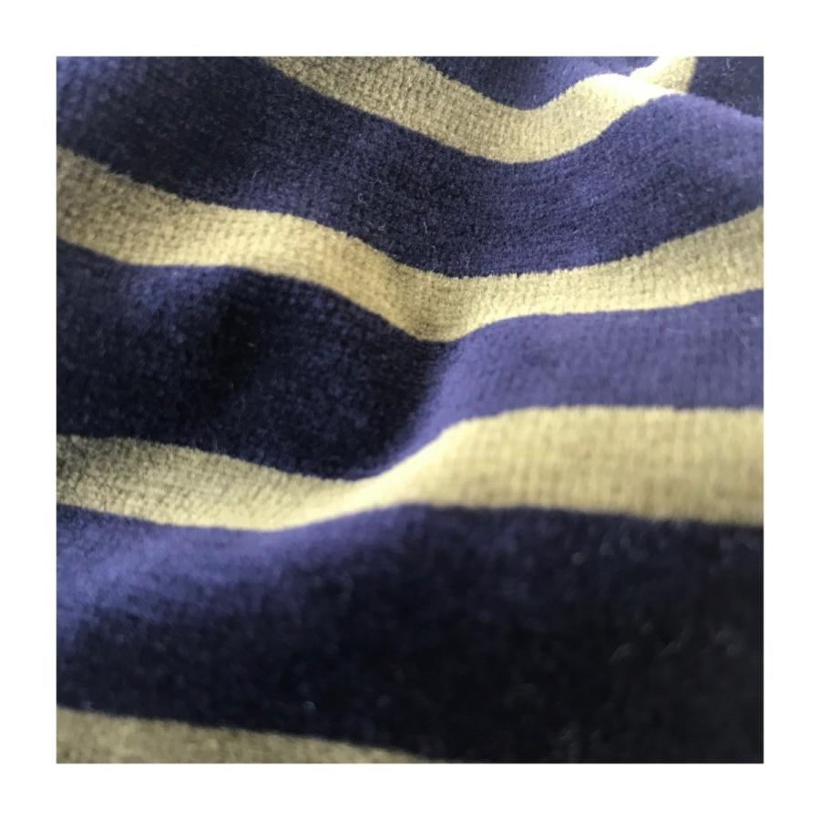 犬の服 ベロアボーダースウェット S　ネイビー×グリーン　犬　服【ネコポス便可〇】 |  | 04