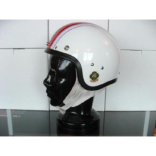 【DBMSオリジナル】STADIUM PROJECT 3 Type / ROCKET 3（ロケット3）WHITE×RED (WH LINE TAPE)  UK復刻ヘルメット |  | 01