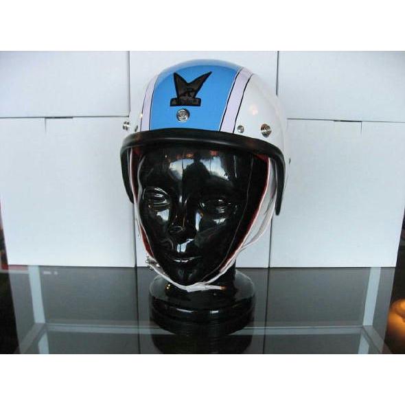 【DBMSオリジナル】STADIUM PROJECT 3 Type / ROCKET 3（ロケット3）WHITE×SAX ホワイト×サックス UK復刻ヘルメット | 